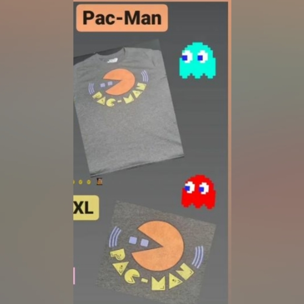 Cool Pac-Man theme T shirt Arcade retro 2012